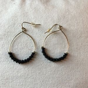 Boutique Gold and Black Earrings NWOT